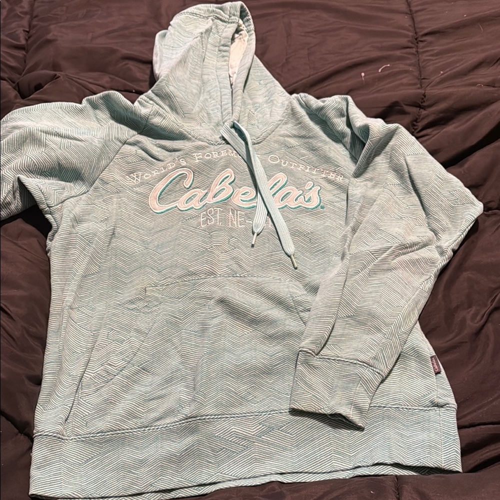 Cabela's Teal Hoodie with Logo